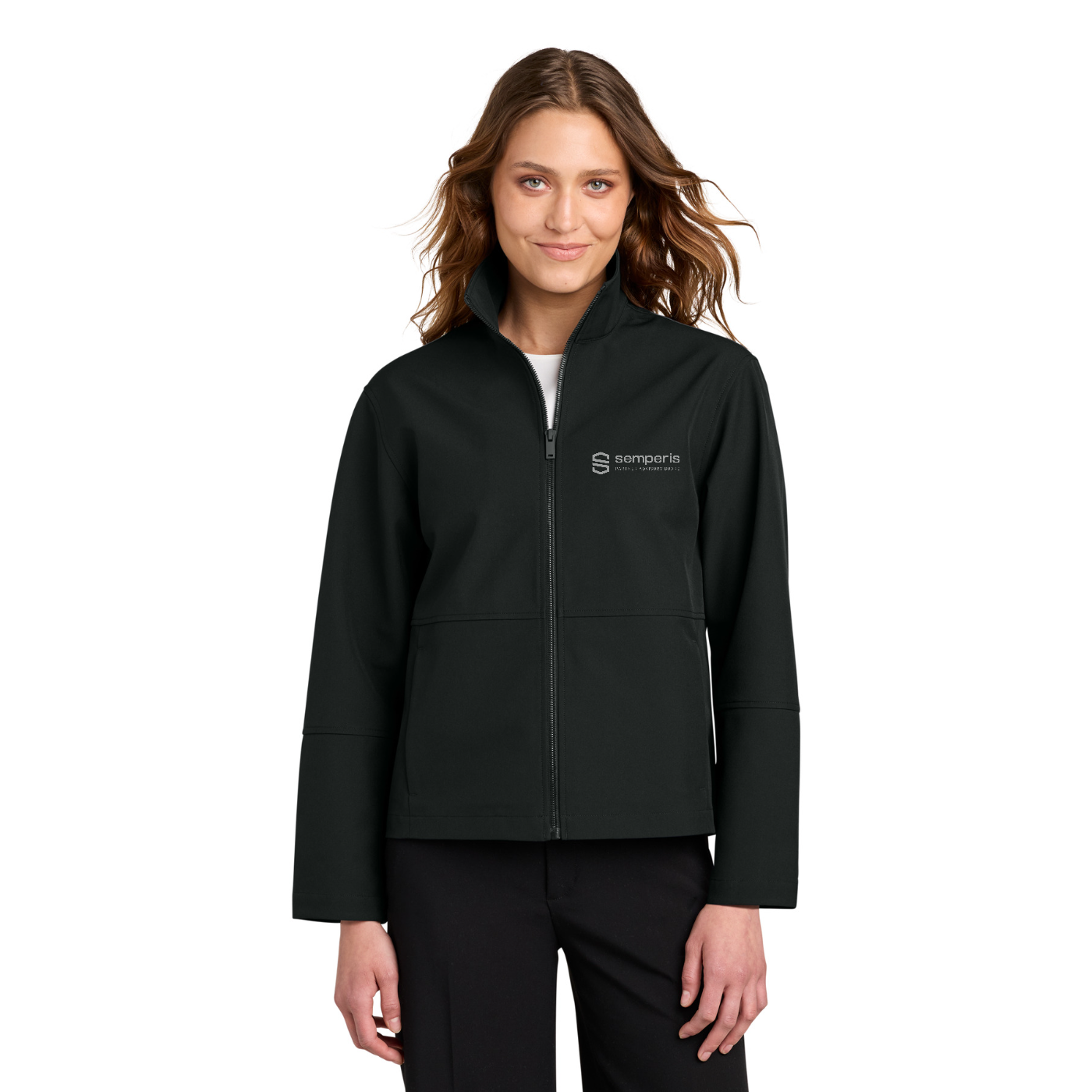 Mercer+Mettle Women's Comfort Soft Shell Jacket — model