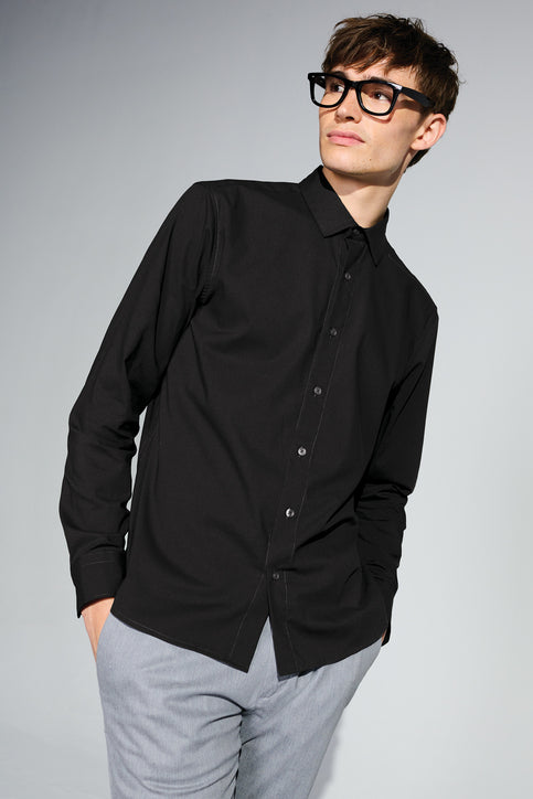 Mercer+Mettle® Long Sleeve Stretch Woven Shirt - Global