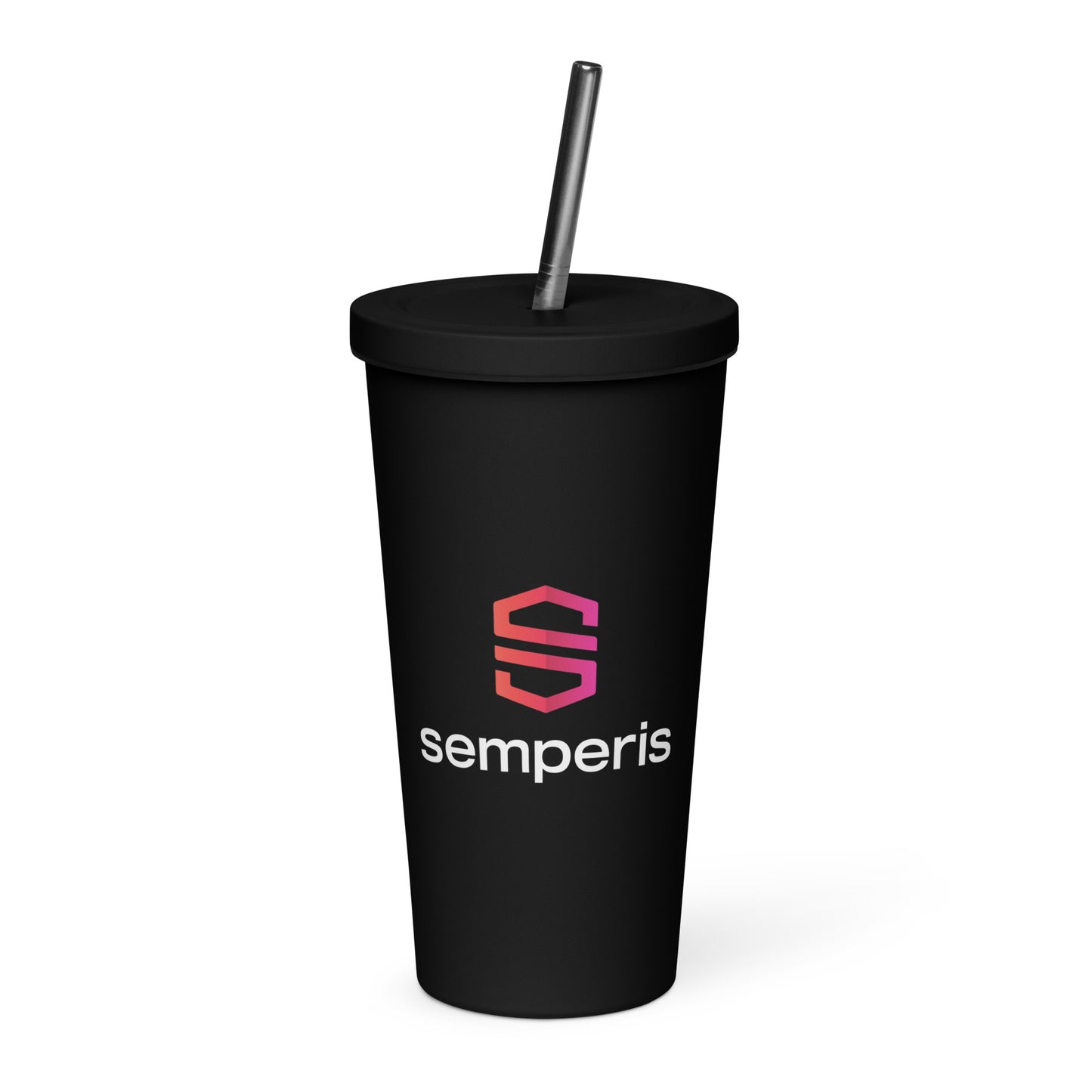 Insulated tumbler with a straw -S&I