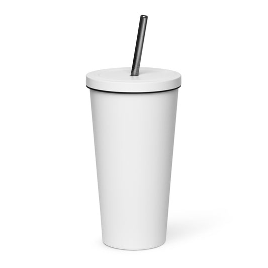 Insulated tumbler with straw - NOLA