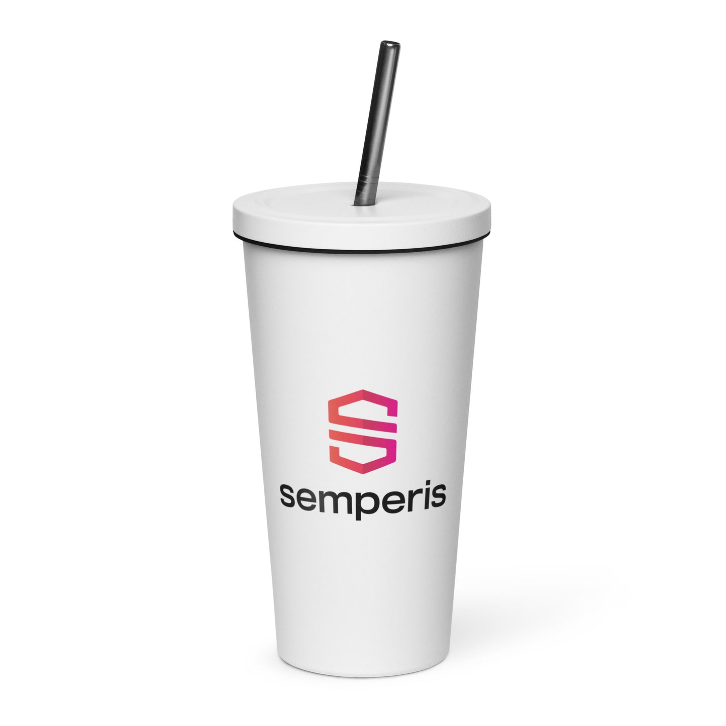 Insulated tumbler with a straw -S&I