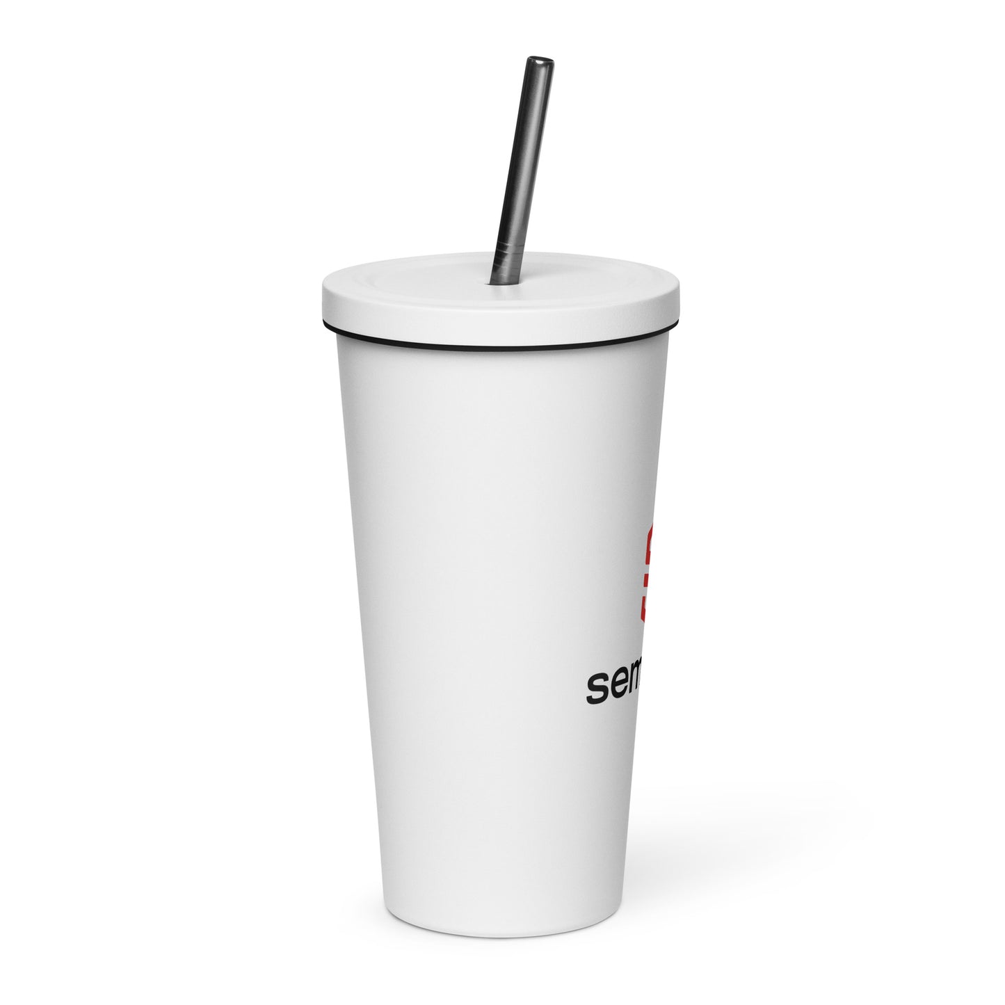 Insulated tumbler with a straw -S&I