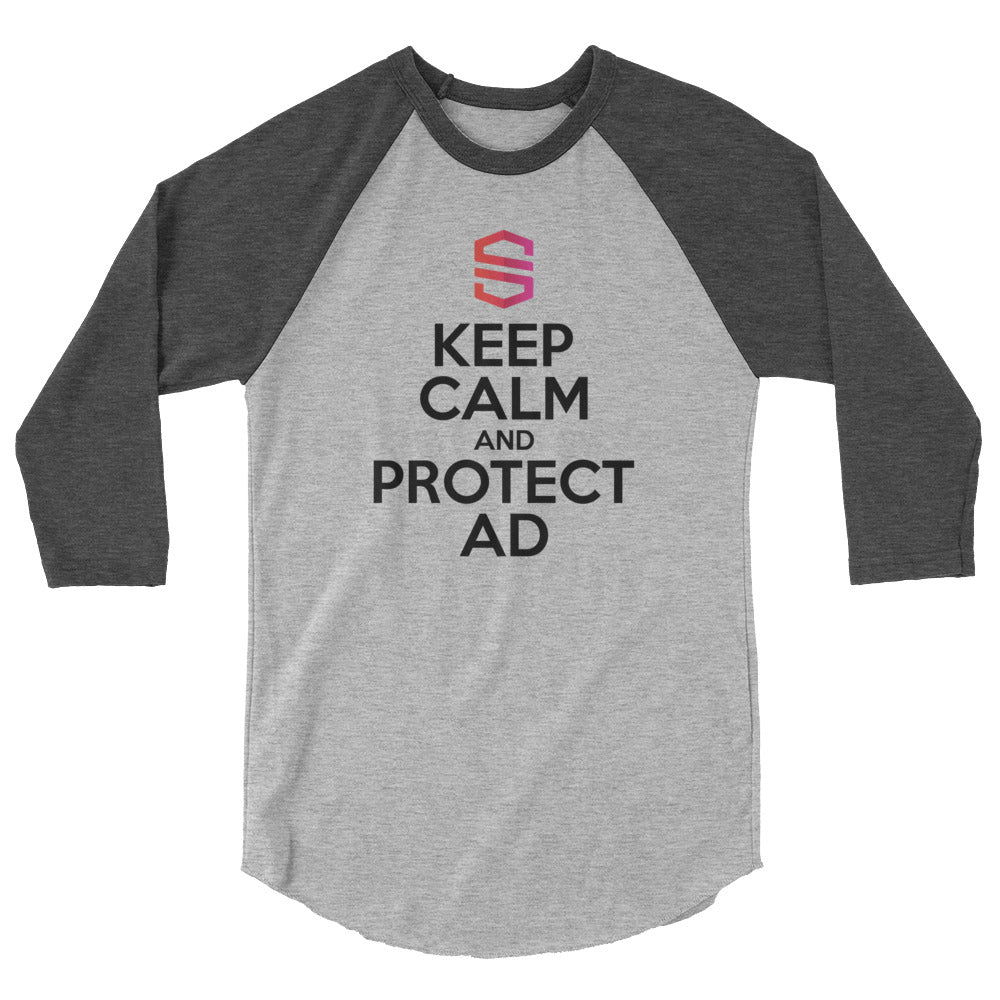 Unisex "Keep Calm" 3/4 sleeve raglan shirt - AUS / NZ