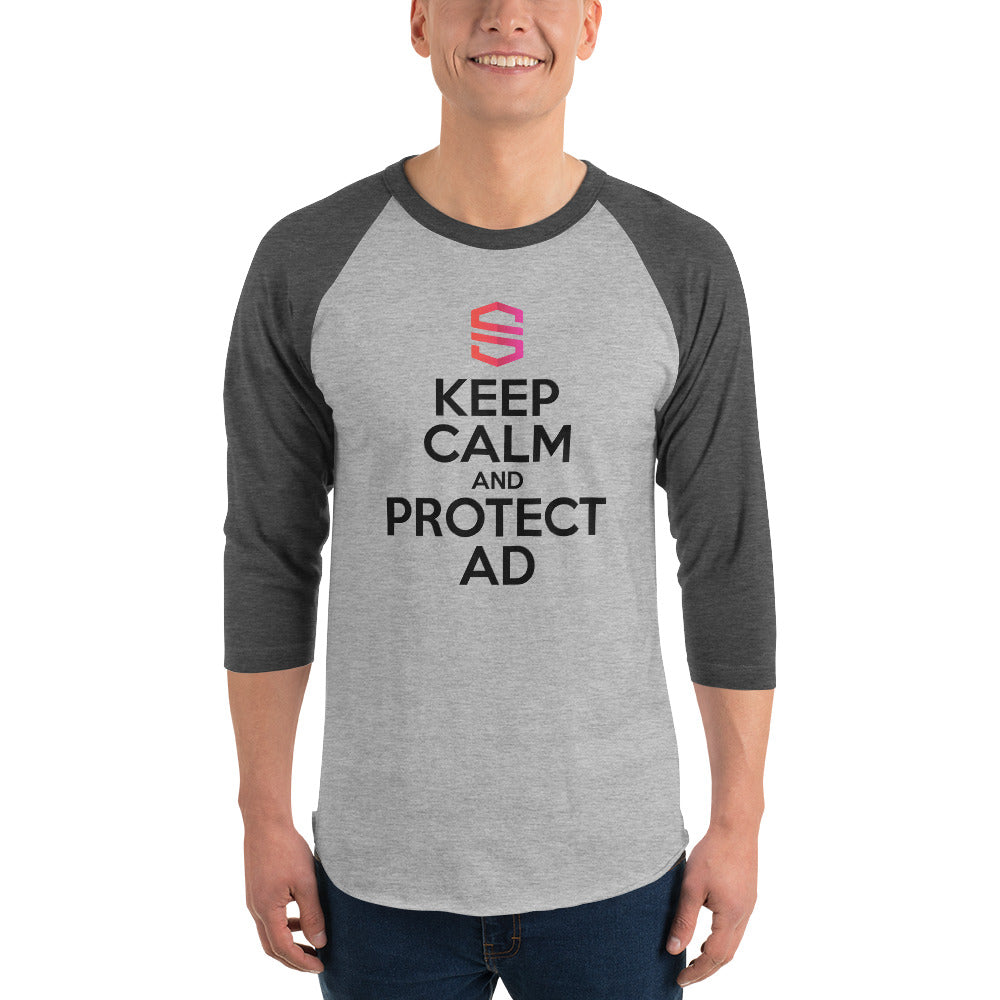 Unisex "Keep Calm" 3/4 sleeve raglan shirt - AUS / NZ