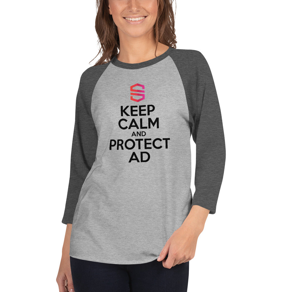 Unisex "Keep Calm" 3/4 sleeve raglan shirt - AUS / NZ