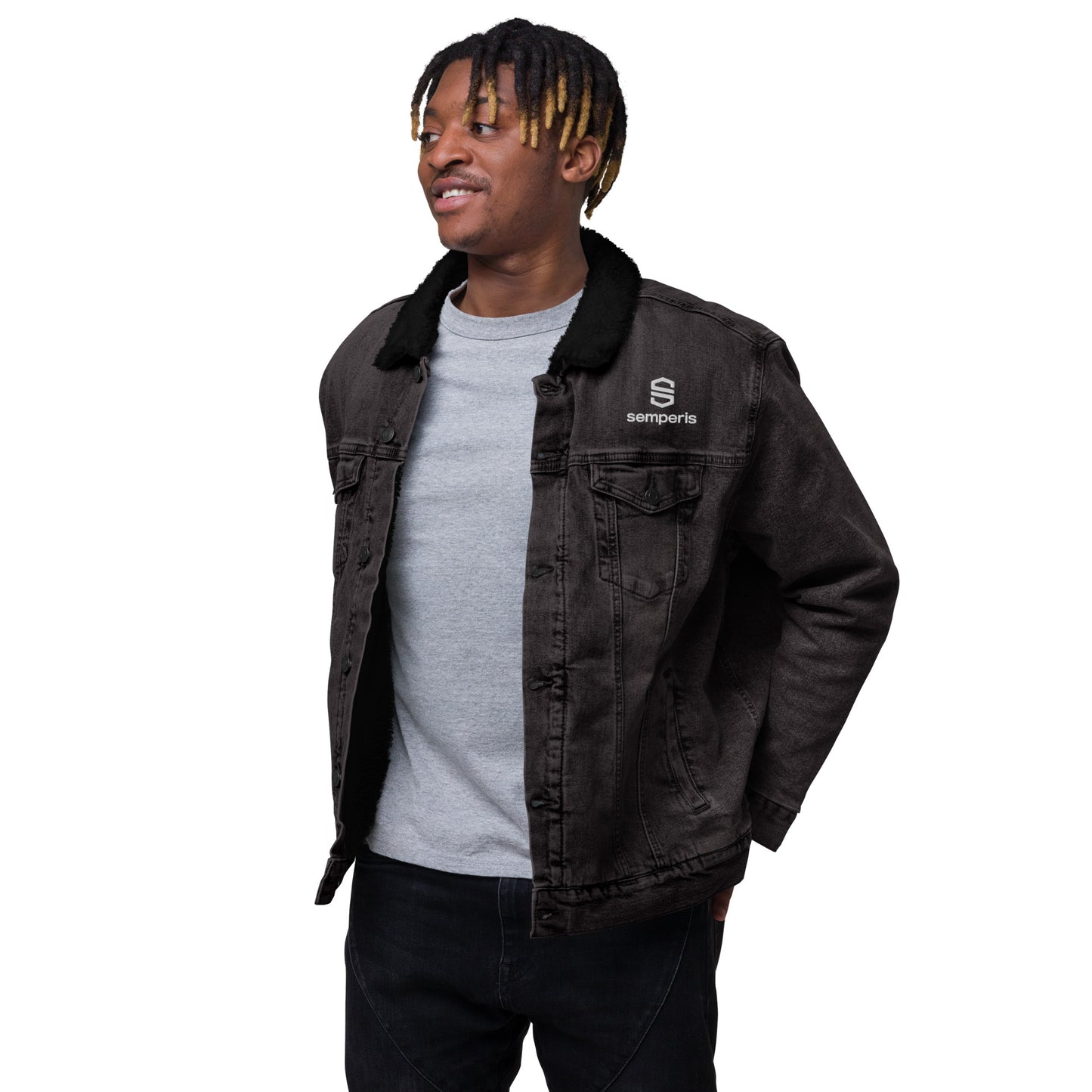 Unisex Sherpa Denim Jacket - Canada