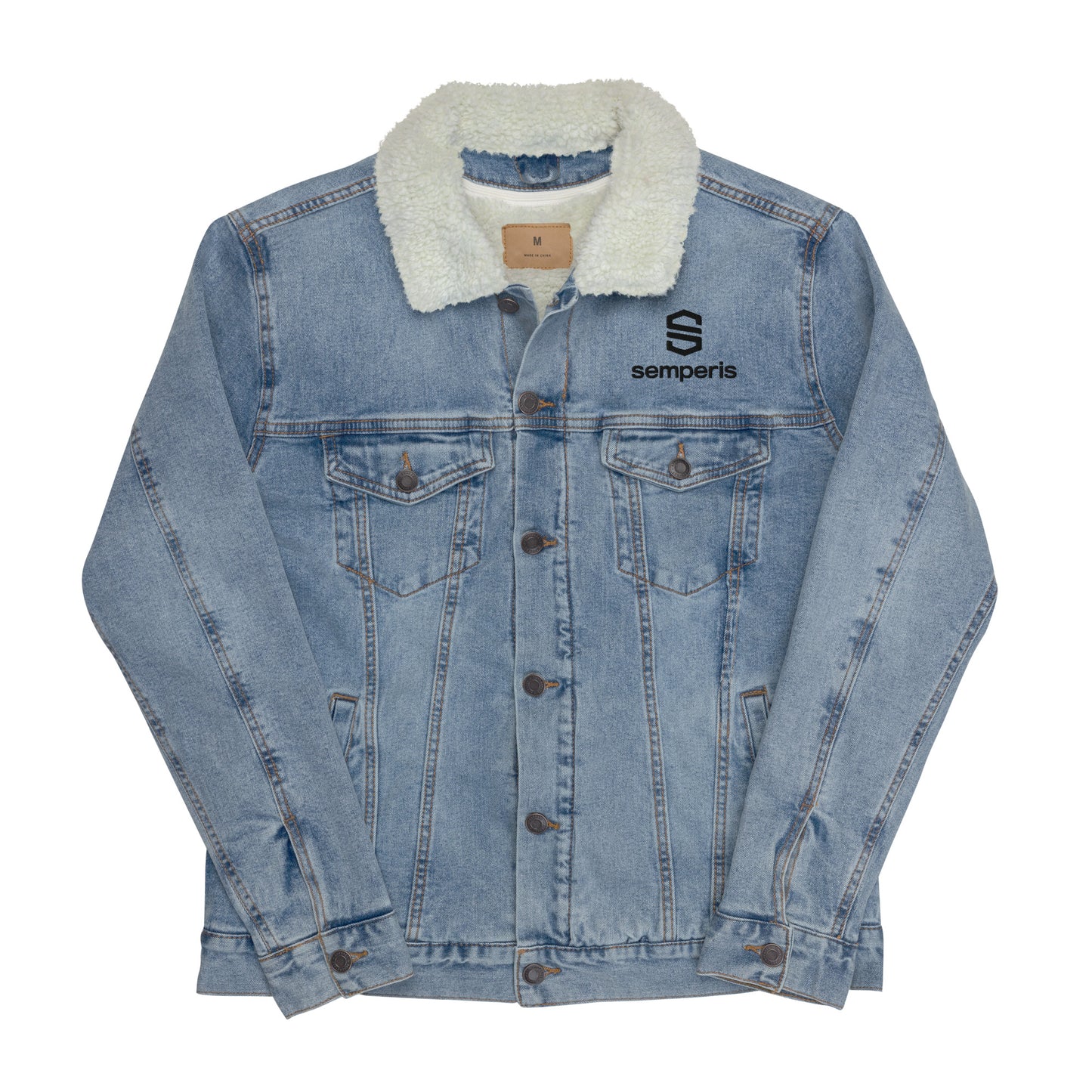 Unisex Sherpa Denim Jacket - USA