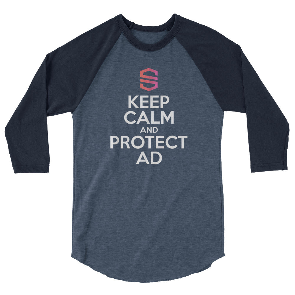 Unisex "Keep Calm" 3/4 sleeve raglan shirt - USA