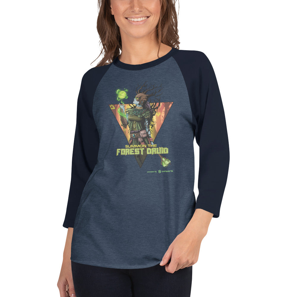 Unisex "Forest Druid" 3/4 sleeve raglan shirt - USA