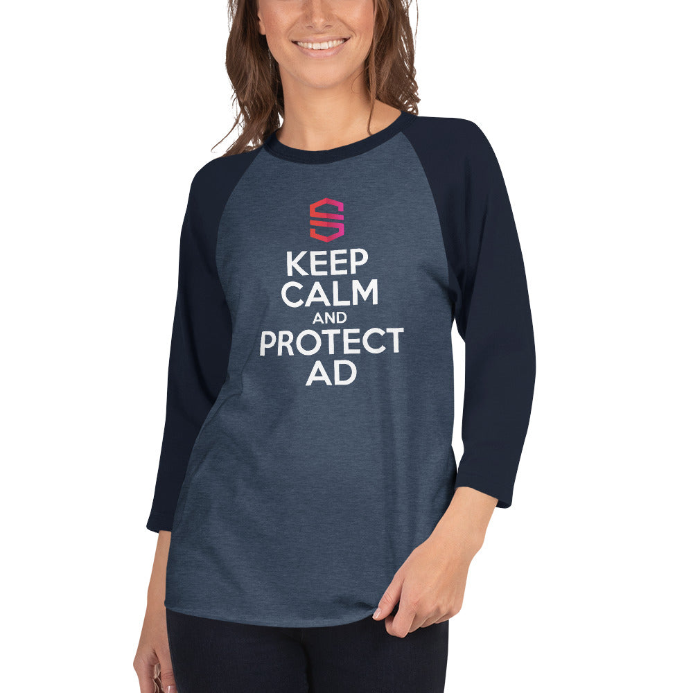 Unisex "Keep Calm" 3/4 sleeve raglan shirt - Canada