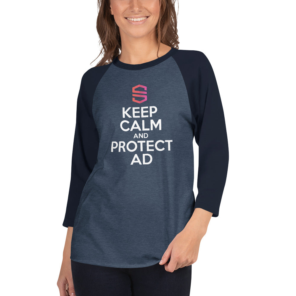 Unisex "Keep Calm" 3/4 sleeve raglan shirt - Europe