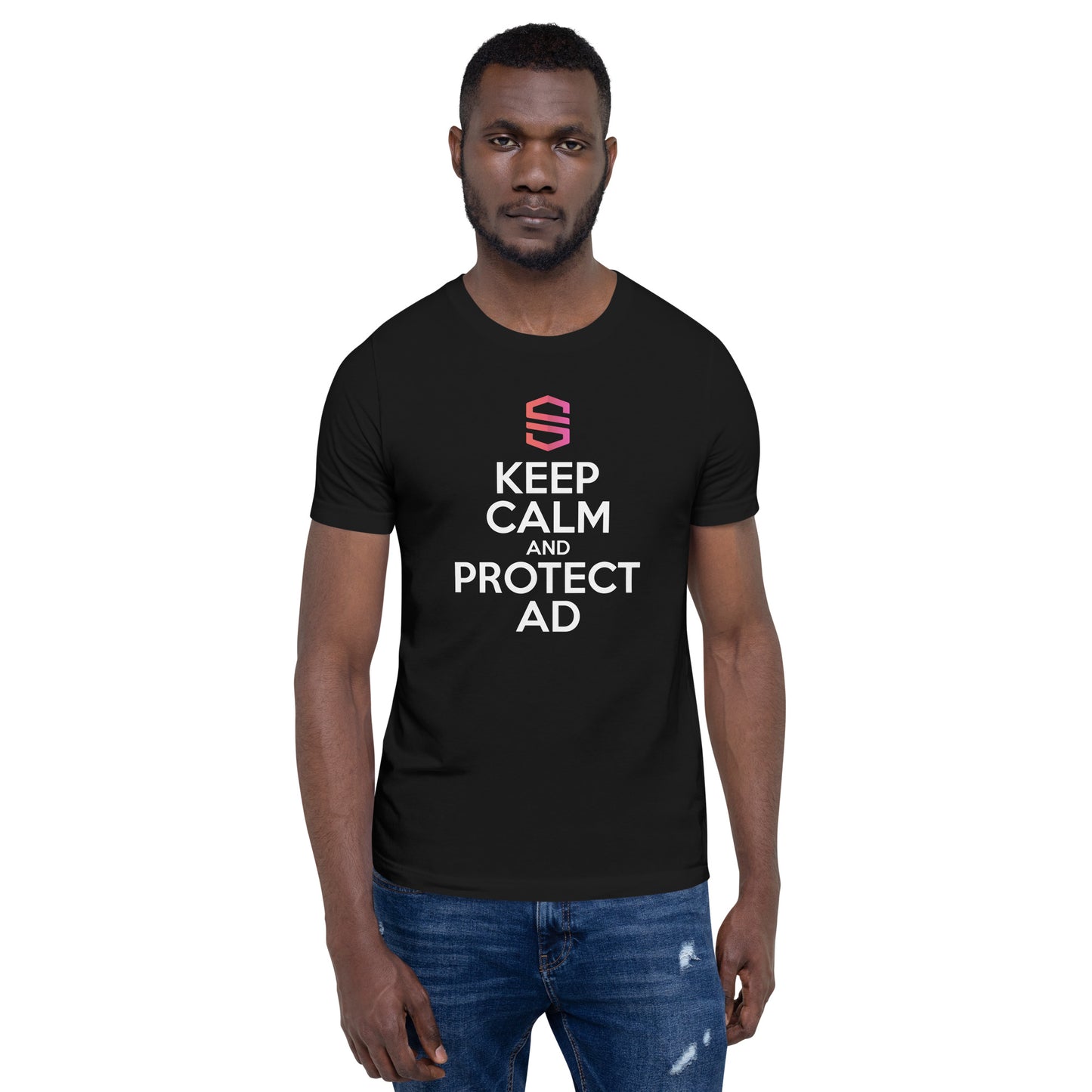 Unisex "Keep Calm and Protect AD" T-shirt - 100% Cotton - Europe