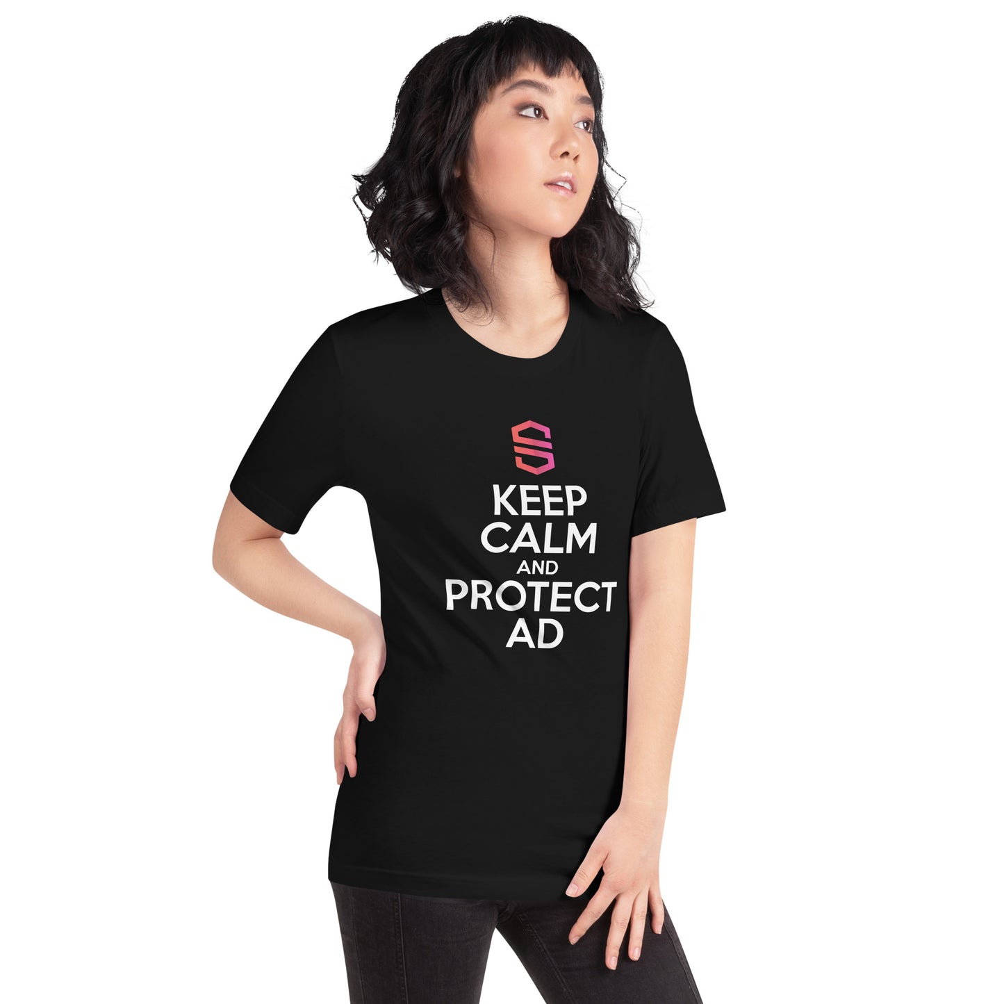 Unisex "Keep Calm and Protect AD" T-shirt - 100% Cotton - Europe