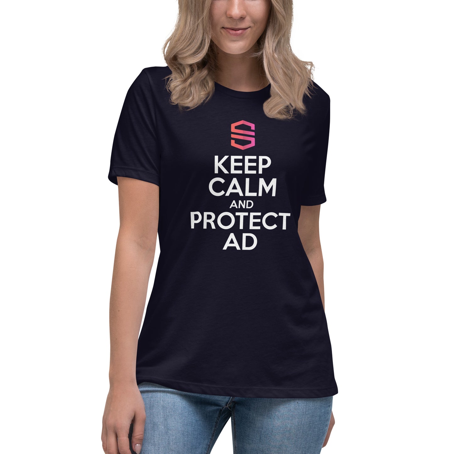 Women's "Keep Calm and Protect AD" T-shirt - 100% Cotton