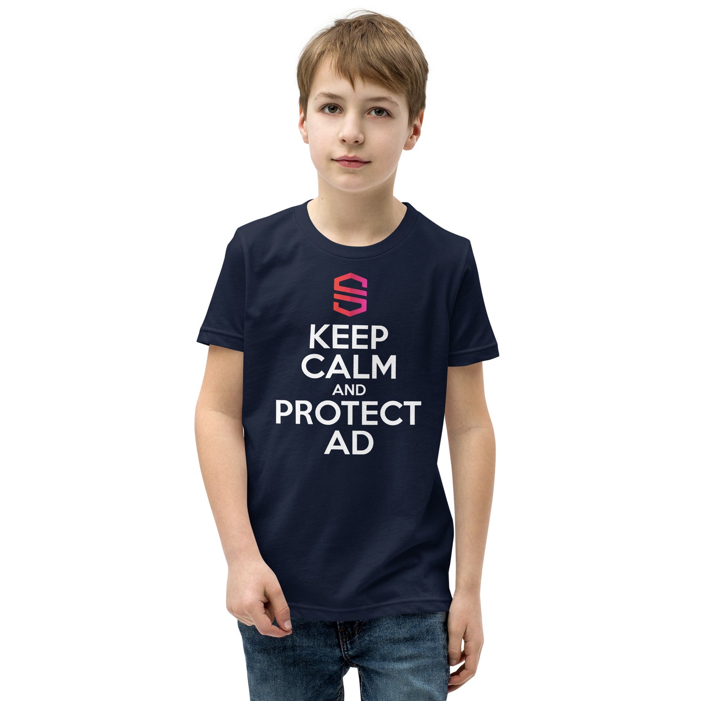 Youth "Keep Calm and Protect AD" T-shirt - 100% Cotton